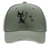 Multicolor Options Available for The Featuring a Black Cat Comfortable And Breathable This Solid C Sandwich Baseball Cap