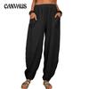 Spring and Summer Women's Casual Pants Loose Cotton Linen Casual Pants Harem Pants Long Pants
