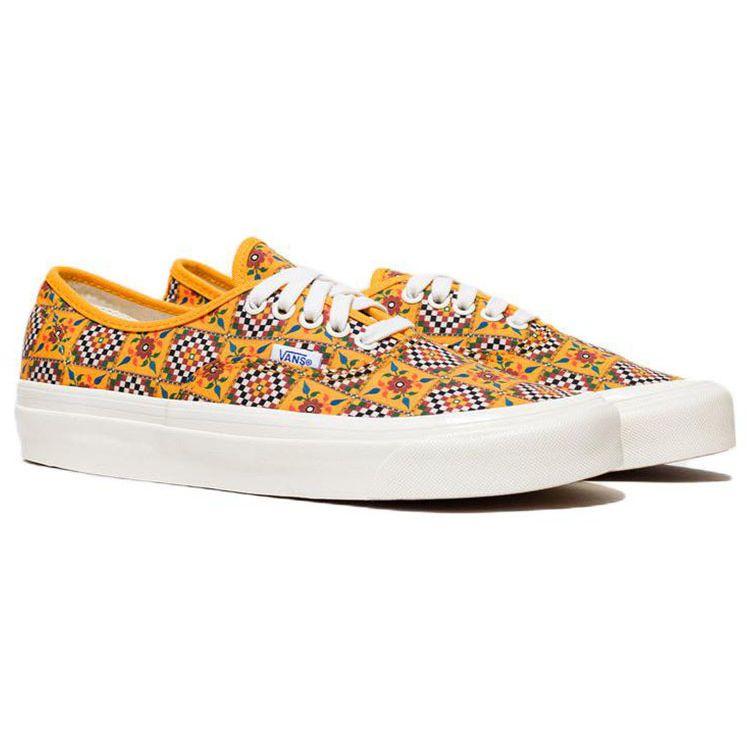 Vans Настоящие кроссовки 44 DX Anaheim Factory - Tile Checkerboard Unisex, оранжевые, сияюще-желтые VN0A5KX4AXA