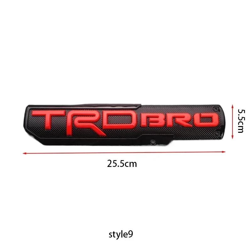 3D ABS TRD PRO BRO Badge Emblem Car Stickers For Toyota TRD Tundra Car Styling Fender Side Label Rear Trunk Decal Accessorie ZI9
