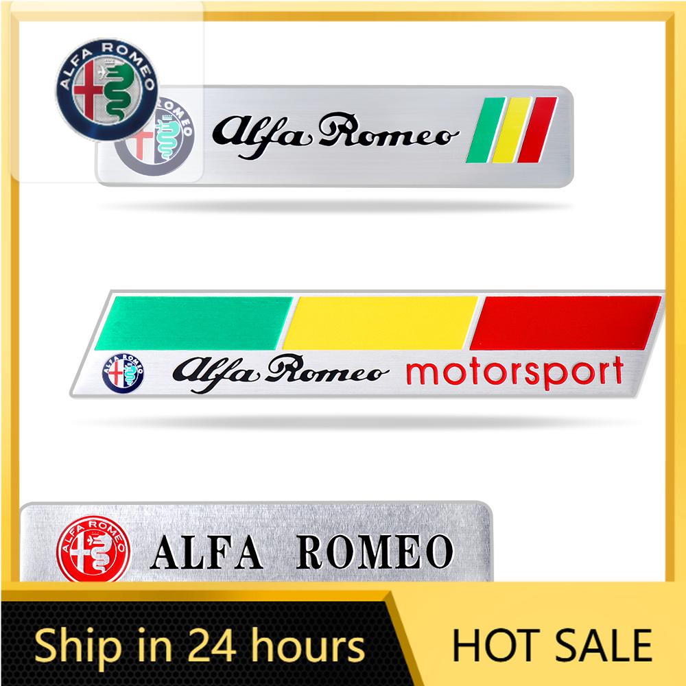 For Alfa Romeo 108 Car Sticker For Alfa Romeo 159 147 1pc 3D Aluminum Badge Car Body Decor Sticker For Alfa Romeo Motorsport Mali Giulietta GT 159