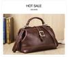 Full-Grain Cowhide Convertible Women's Shoulder Handbag with Metal Hinge Buckle