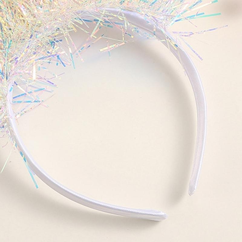 Женский Рождественский Ободок Снежинка Милый Девочки Сияющий Прямой Эфир Украшения для Волос