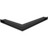 Vent Cover LUFT Corner Right 54,7x76,6x6 Black Slim
