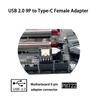 USB2.0 9-контактный на USB C Адаптер-Коннектор для Внутренней Материнской Платы ПК 9-контактный USB2.0 Конвертер для Настольного Компьютера