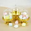 4/12pcs Clear Plastic Mini Candy Cupcake Boxes Wedding Gift Box Party Dessert Macarone Display Stand Tray With Lid Table Decor