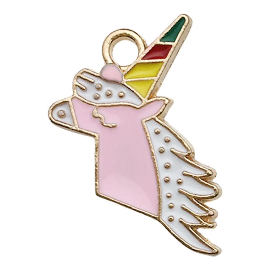 Pink Series DIY Jewelry Accessories: 20-Drop Oil Mix for Bracelets, Earrings, Keychains, Pendants, Butterflies & Unicorns