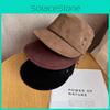 Fashion Solid Color Suede Women Casual Flat Top Hat For Fall And Winter Fashion