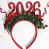 Ободок на голову «2026 Новый год» с логотипом в виде цифр, красочный дизайн, обруч для волос, праздничный аксессуар для празднования Нового года