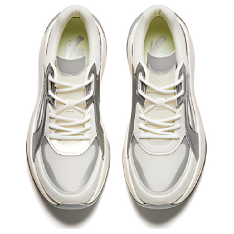 Anta Амортизирующие износостойкие низкие повседневные туфли женские кроссовки серебристо-белые 122428885-5