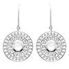 [Q6629] - Silver 'Cléopatra' Silver Moonstone Earrings (rhodium-plated) - 20 Mm