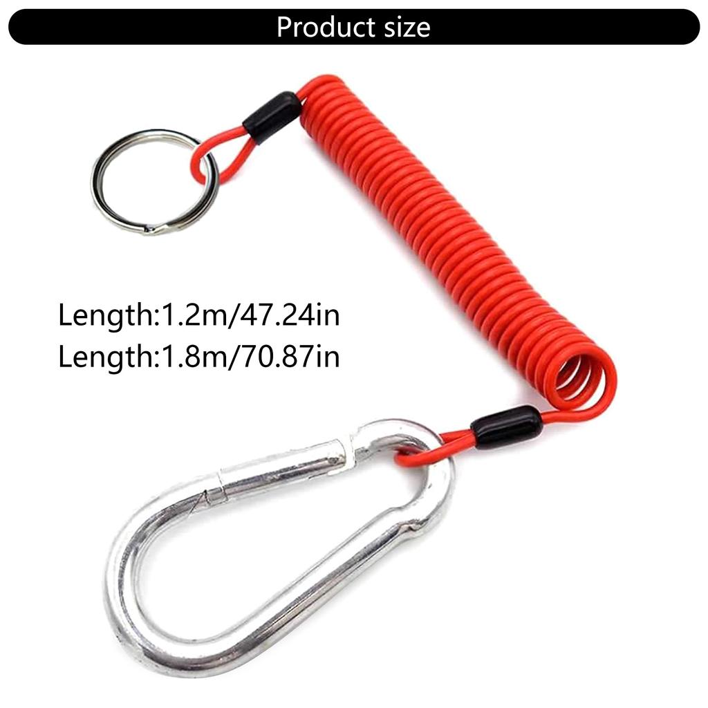 4FT/6FT пружинный буксировочный спиральный провод с зажимом для троса прицепа для замены выключателя аварийного отключения автофургона