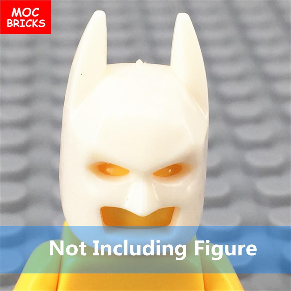 12 шт./лот Белый шлем с накидкой и бородой MOC Bricks, модель, фигурка 4 см, часть тела, маленькие развивающие строительные блоки, игрушки для мальчиков