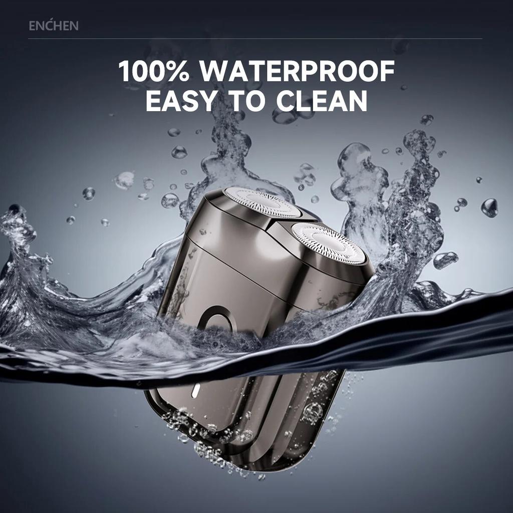 Xiaomi ENCHEN Pocket Electric Shaver Mini 6 Washable Rotating Double Blade Razor Portable USB Rechargeable Shaving Barber Trimmer Men