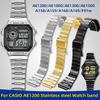18 мм Нержавеющая сталь Ремешок для часов Casio A158/159/A168/169/F91W AQ-S810/AE1200/1300 Серии Металлический ремешок для часов Мужчины Женщины Браслет