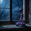 Статуэтка-фигурка Хэллоуинской ведьмы для домашнего декора, настольное украшение для Хэллоуинской вечеринки