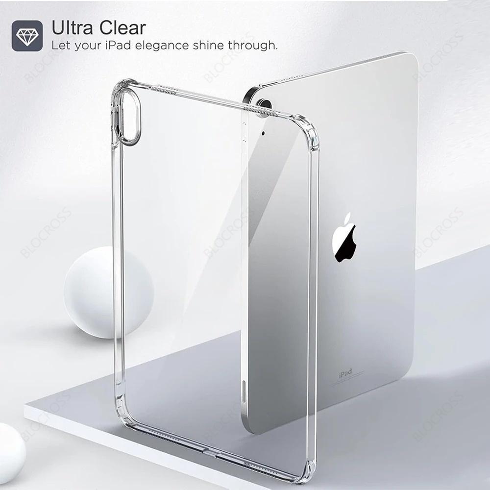 Transparent TPU For iPad Pro 11 12.9 13 Air 10.9 11 13 10th A16 10.2 10.5 9.7 mini 6 7 5 4 Silicone Soft Airbag Cover -drop