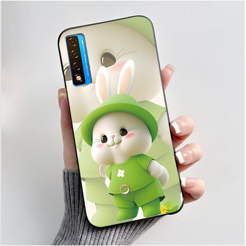 Чехол для TCL 20S 20L 20L+ 20 Pro 5G Роскошный Милый Кролик Любовь Забавный Черный Мягкий Силиконовый Чехол для Телефона для TCL20 20Pro 5G Задняя Крышка