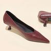 Удобные рабочие туфли на kitten heel, женские, новые, женские, с острым носком, на шпильке, на высоком каблуке, однотонные туфли, без усталости