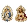 Sacred Heart of Jesus Brooch Confirmation Souvenir Christian Faith with Enamel