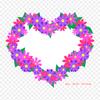 Flower And Heart Stickers Heart Iron On Heat Transfer Printing Vinyl Patches Sticker for Clothes DIY Appliques Washable Patches