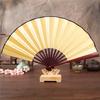 Ручной китайский цветочный кружевной шелковый складной веер унисекс для свадебных танцев веер