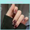 Handmade Gel Nail Wraps In Plum Jam Color Reusable Manicure Stickers