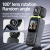 4K Vlogging Camera with Dual Front & Rear Cameras Handheld Portable Video Camera for Sport Bike Travel Polices Law Enforcement