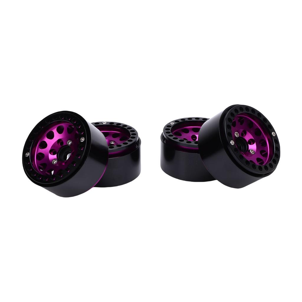 4pcs 1.9 Inch RC Wheel Hub RC Accessories Aluminum Alloy Wheel Hub for 1 10 RC Crawler Car Purple