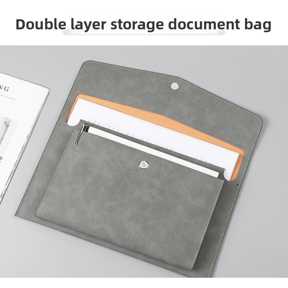 Large Capacity File Folder A4 Business Briefcase Portable Document Bag  Office Organizer