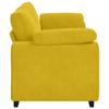 3 Seater Sofa Yellow 220x77x82 cm Velvet