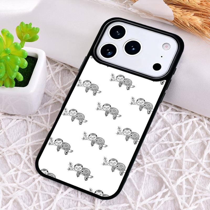 Cute Baby Sloth Phone Case for iPhone 17 Air 16 15 11 12 14 13 Pro Max Shockproof Cover