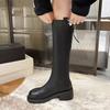 Brown Boots Women's Boots Small Autumn Thick-soled Retro Thin But Knee-high Women's Boots Boots Increased Height