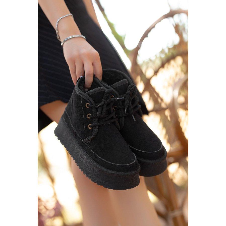 Женские повседневные ботинки на толстой подошве с меховой подкладкой