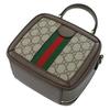 Gucci Ophidia GG Мини Сумка-косметичка с верхней ручкой Бежевый Канвас Коричневая Кожа Красная Зеленая Лента Золотая Фурнитура 772157-96IWG-8745