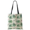 Сумки для покупок с принтом листьев лотоса и бамбука Женские складные многоразовые сумки-тоут через плечо Пейзажные холщовые повседневные сумки для продуктов 2022 KTB