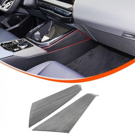 ABS Black Wood Grain Center Console Gear Shift Side Trim For BMW X3 G45 2025+
