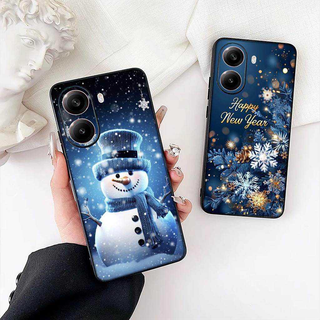 Happy New Year Christmas Tree Deer Cover for Samsung Galaxy A04 j7 J5 J2 Prime J8 A01 A02 A03 A56 A42 M06 M16 M56 M23 M55 Case