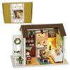 Moin Moin Scale Dollhouse Miniature DIY Kit Set for Beginners Room LED Light Acrylic Case 20101DH140 [Japanese Instructions] 1/24 Dog-Friendly +