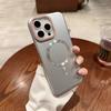 Чехол-кошелек с металлическим покрытием и гофрированной полосой для iPhone 12 13 14 15 16 Pro Max с беспроводной зарядкой и магнитным креплением Magsafe