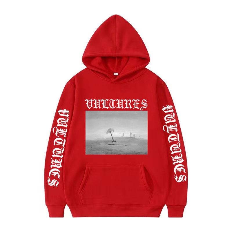 Kanye West Vultures New Song and Album Cover Hoodie Men Women Retro Casual Long Sleeve Sweatshirt Hip Hop Cozy Pullovers Hoodies
