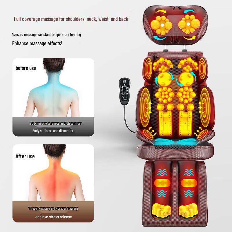 AUX Multi-Function Neck and Back Massage Cushion CN plug (adapter included)