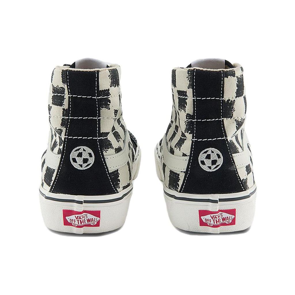 Vans Sk8 Non-Slip High-Top Skate Shoes Unisex Sneakers Black White Plaid VN0A4BX6KIG