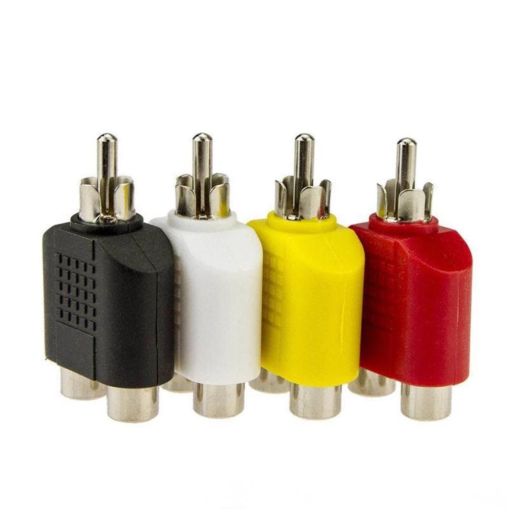 Audio Plug RCA Amplifier RCA to 2 RCA Audio Cable Y Adapter Audio Adapter Connectors Plugs
