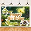 Natural Insects In spring Birthday Party Decoration Disposable Tableware Plate Cup Cartoon Bee Butterfly Backdrop Party Supplies