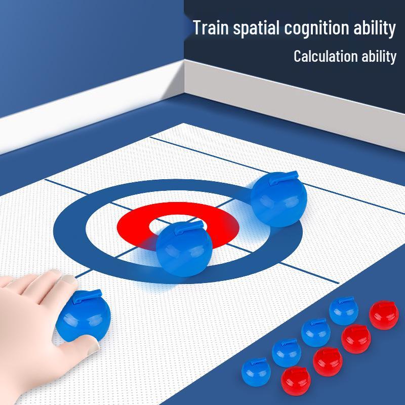 Children's Educational Indoor Curling Game - Interactive Tabletop Toy for Boys