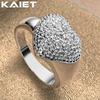 Серебро 925 пробы Полное сердце Кристалл 7-10 Кольцо Для Женщин Любовника Вечеринки Модные Аксессуары Украшения