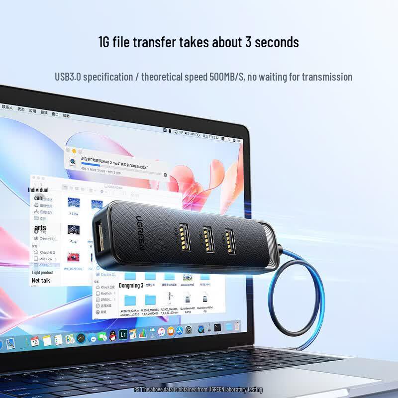 Ugreen 4-Port USB 3.0 Portable Hub with 1.5m Cable