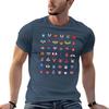 071b 70s Robots Color Tshirt Work Wear Short Sleeve Tshirt