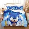 3DPrint Cartoon Anime Bedding Set The Movie S-SonicES Duvet Cover Pillowcase Boy girl Kids Bedroom Gift Single Double Large Size